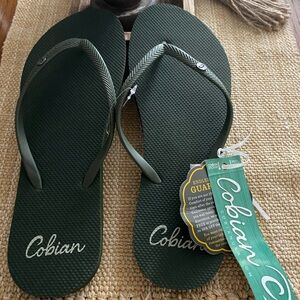 Green Flip Flops NWT